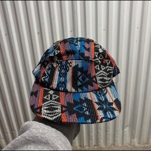 Vintage 90s adjustable Aztec print hat‎